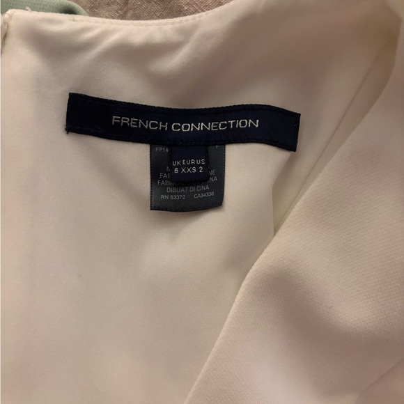 French Connection Cream Ruffle Mini Dress - Picture 3 of 4